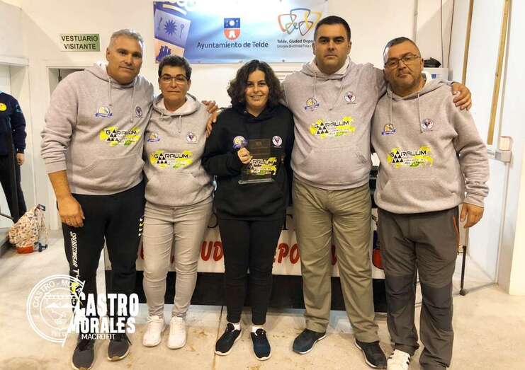 Zaida Méndez Marqués, durante el homenaje que recibió en Lomo Cementerio (Foto TA)